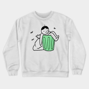 Stick Figure In A Dump Crewneck Sweatshirt